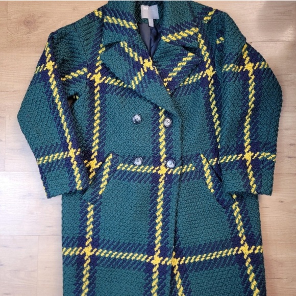 Asos Design Double Breasted Check Coat - Picture 4 of 7